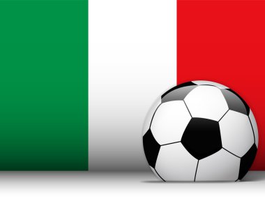 İtalya Futbol topuyla bayrak arka plan