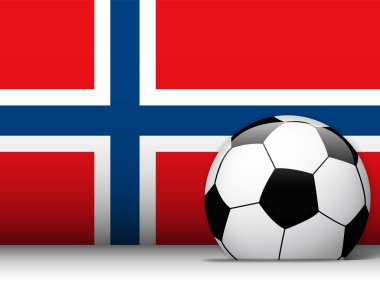 Norveç futbol topuyla bayrak arka plan