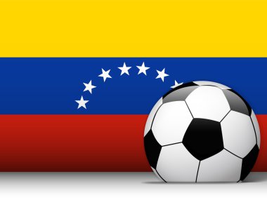 Venezuela futbol topuyla bayrak arka plan