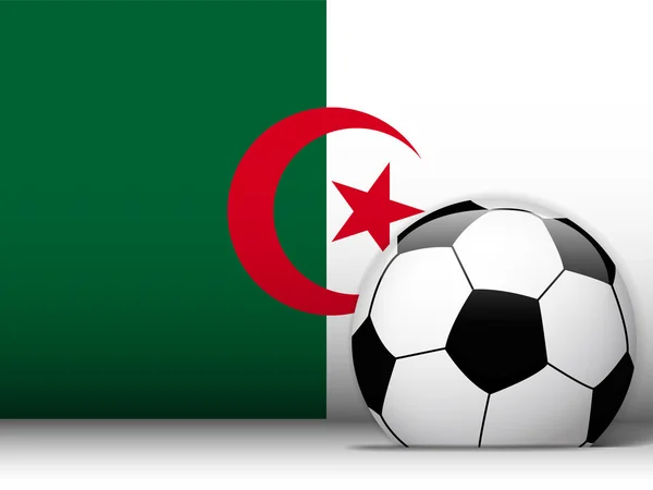 Algeriet fotboll med flagga bakgrund — Stock vektor
