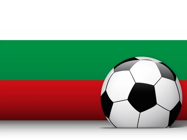 Футбольный мяч в Болгарии на фоне флага — стоковый вектор
