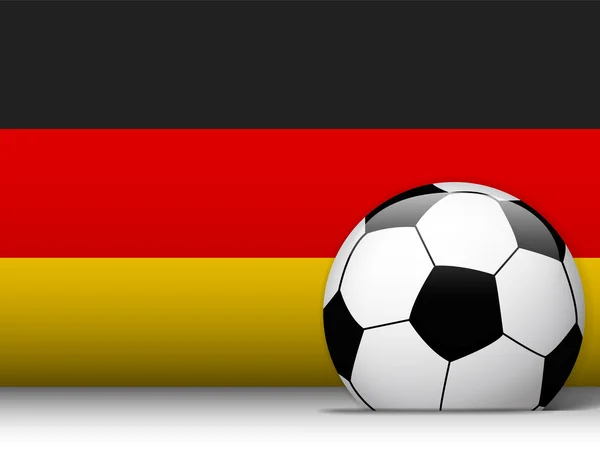Μπάλα ποδοσφαίρου της Γερμανίας με σημαία φόντο — Διανυσματικό Αρχείο