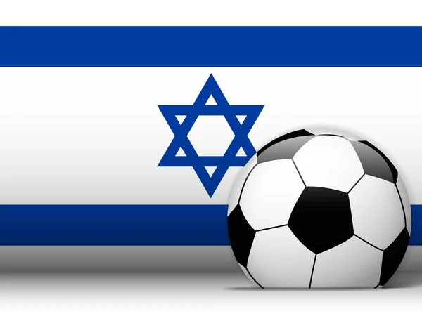 Μπάλα ποδοσφαίρου του Ισραήλ με σημαία φόντο — Διανυσματικό Αρχείο