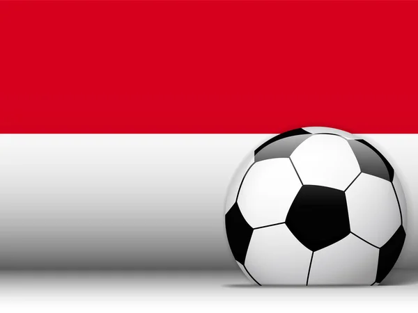 Monaco Soccer Ball with Flag Background — Stock Vector