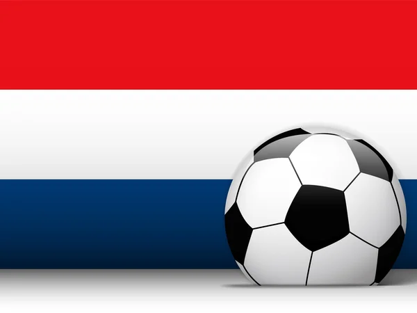 Nederländerna fotboll med flagga bakgrund — Stock vektor