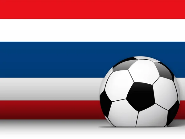 Thajsko fotbalový míč s pozadím vlajky — Stockový vektor