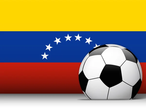 Venezuela ballon de football avec fond de drapeau — Image vectorielle