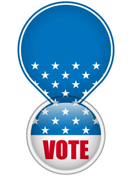 Botón de voto de elecciones de Estados Unidos. — Archivo Imágenes Vectoriales