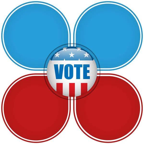 Bouton de vote électoral des États-Unis. — Image vectorielle