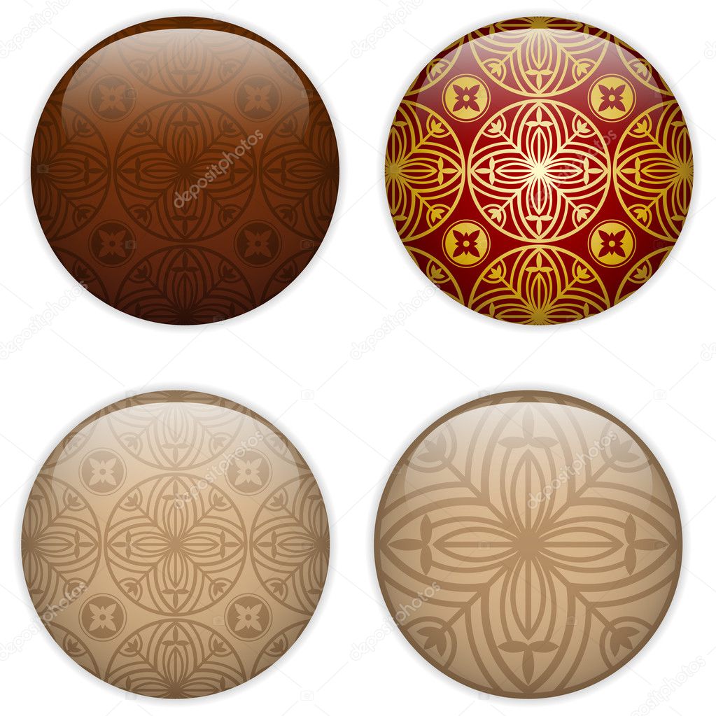 Glass Circle Button Basque Textures