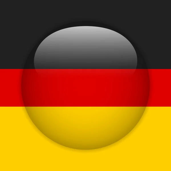 Germany Flag Glossy Button — Stock Vector