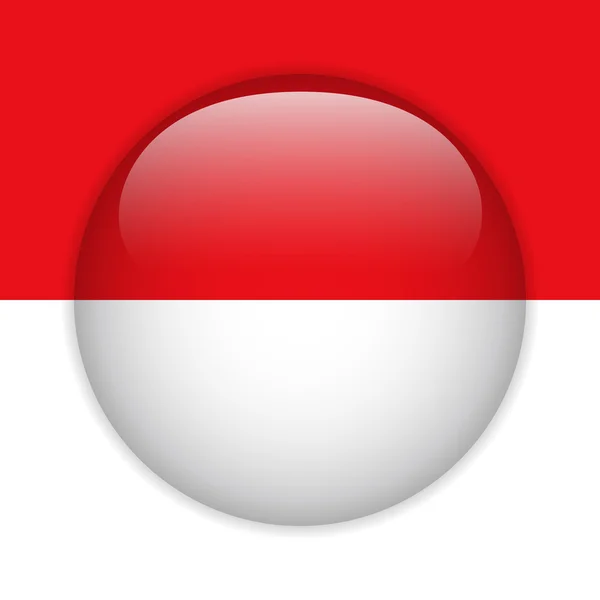 Monaco Flag Glossy Button — Stock Vector