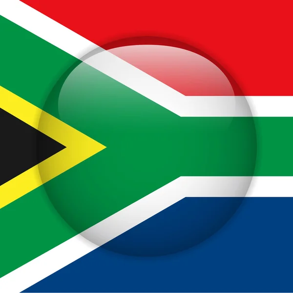 Νότια Αφρική σημαία γυαλιστερή κουμπί — Διανυσματικό Αρχείο