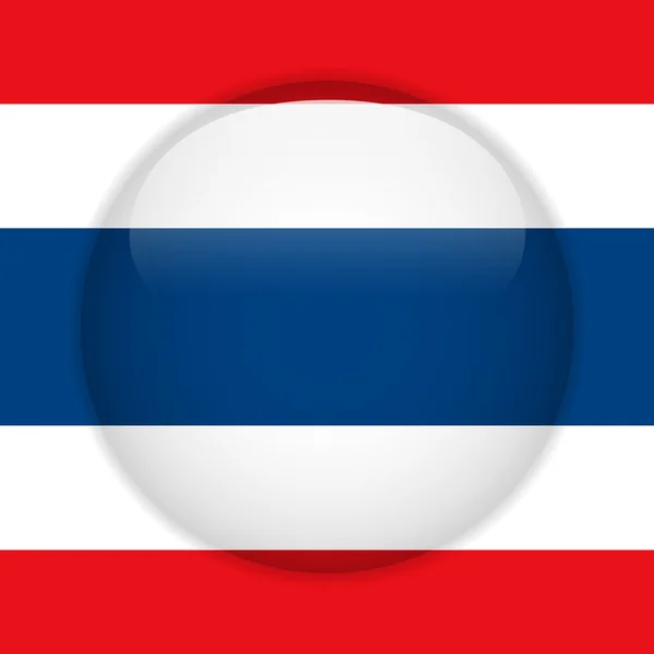 Ταϊλάνδη σημαία γυαλιστερή κουμπί — Διανυσματικό Αρχείο