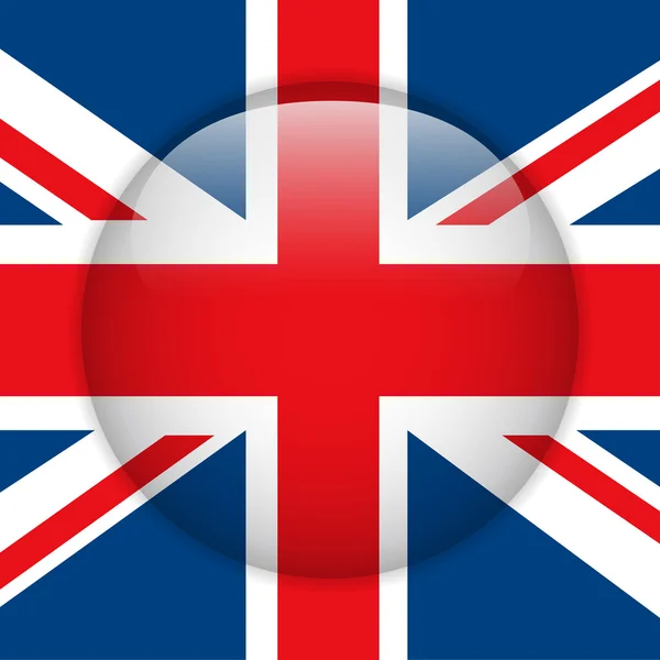Reino Unido Bandera Glossy Button — Archivo Imágenes Vectoriales