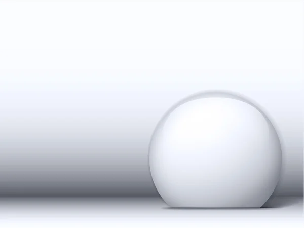 White Shiny Circle on White Background — Stock Vector