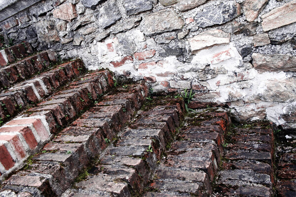 Close-up picture of old stairs.