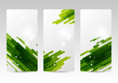 Green banners clipart