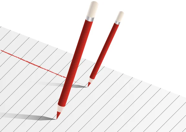 Red pencils — Stock Vector