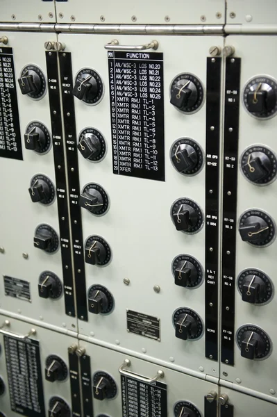 stock image Panels of Radio Knobs from World War II