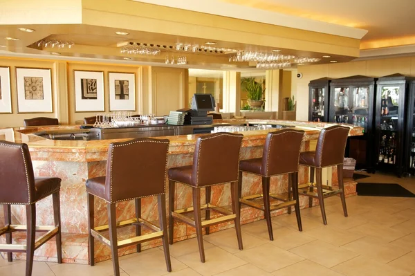 stock image Empty Resort Bar with Stools