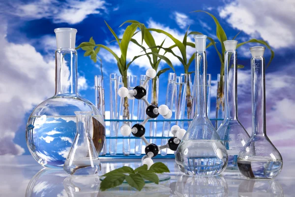 Laboratory on blue sky background — Stock Photo, Image