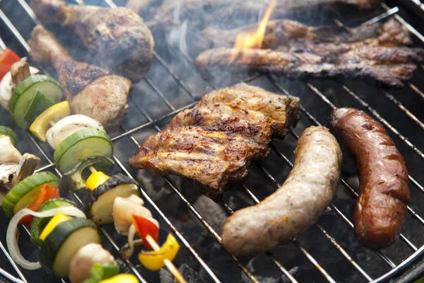 stock image Grilling at summer weekend
