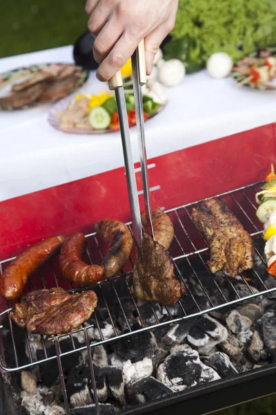 Cooking on the barbecue grill — Stock Photo, Image