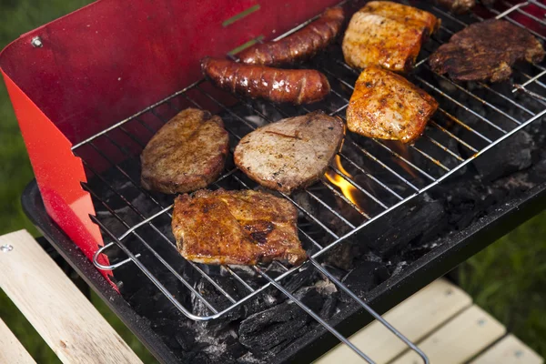 Cooking on the barbecue grill — Stock Photo, Image
