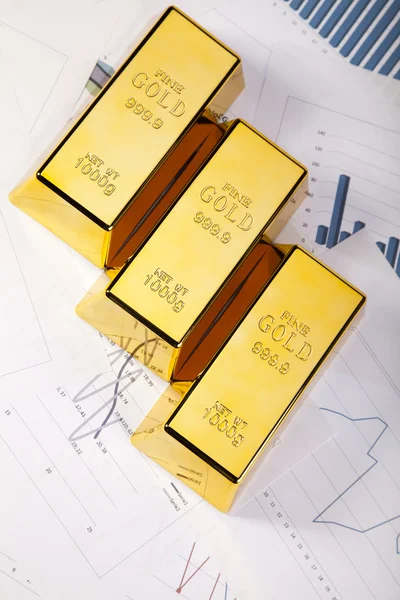Finance Concept, Gold bar — Stock Photo, Image