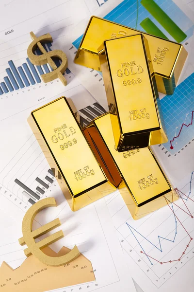 Stack of gold bar — Stock Photo, Image