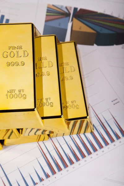 Stapel goudstaaf — Stockfoto