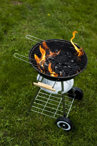 Ogień, gorący grilla — Zdjęcie stockowe