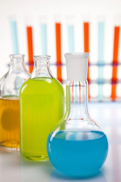 Chemistry equipment, laboratory glassware Royalty Free Stock Images