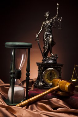 Antique statue of justice, law clipart