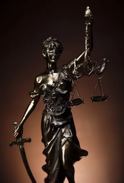 Statua antica della giustizia, diritto — Foto Stock