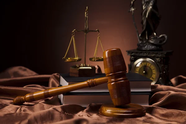 Law and justice concept, wooden gavel — Stock Photo, Image