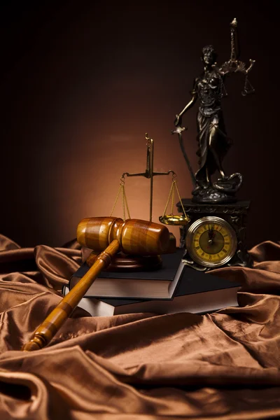 Dřevěná Palička barrister, koncepce spravedlnosti — Stock fotografie