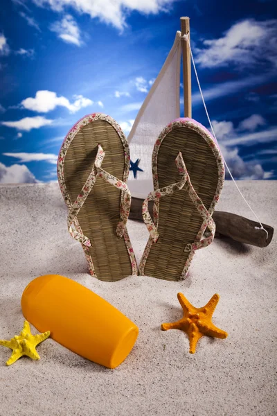 Summer holiday, suntan on beach — Stock Photo, Image