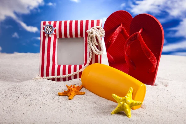 Vacaciones de verano, bronceado en la playa — Foto de Stock