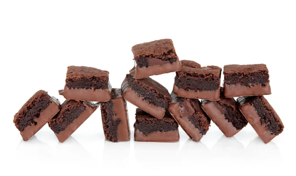 チョコレート ブラウニー ケーキ — ストック写真