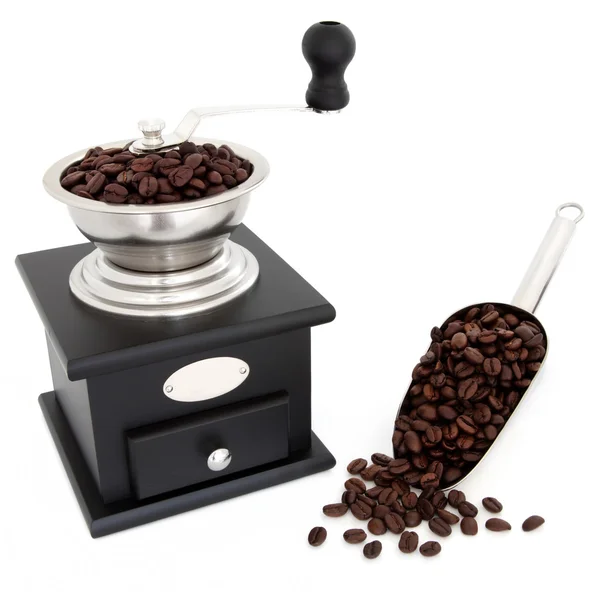 커피 원두와 분쇄기 — 스톡 사진
