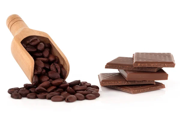 Кофе и шоколадное искушение — стоковое фото