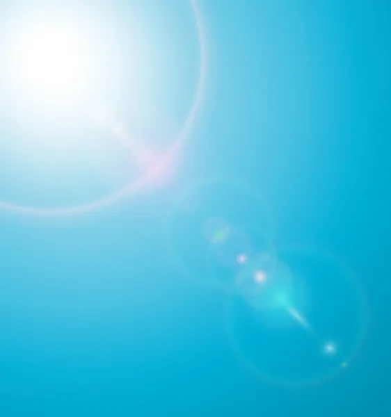Güneş lens flare ile — Stok Vektör
