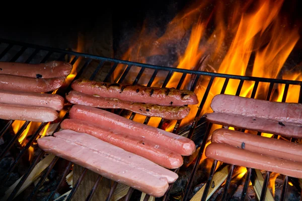 Brats cooking on the gril — Stock Photo, Image