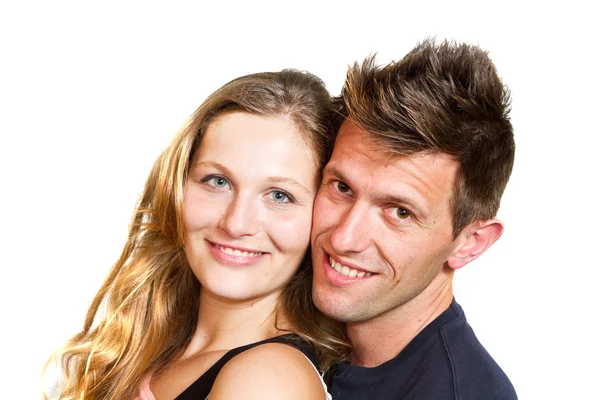 Boldog mosolygó pár — Stock Fotó