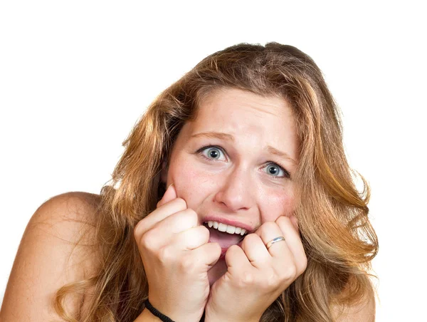Scared young woman — Stock Photo, Image