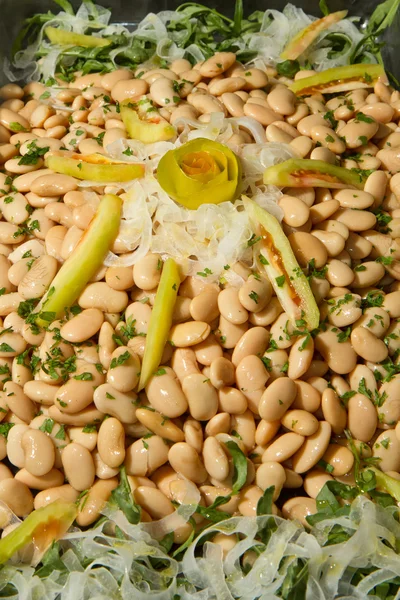 Beyaz fasulye salatası — Stok fotoğraf