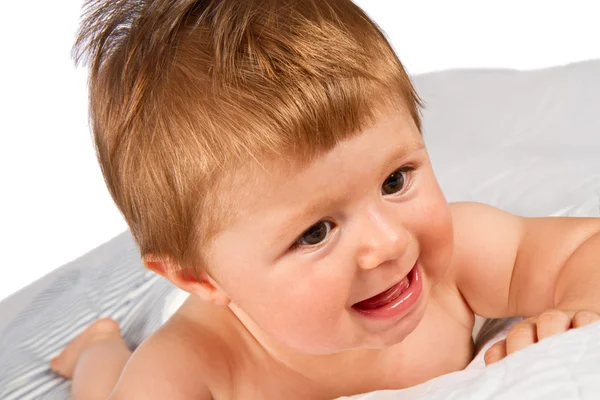 Schattige lachende baby — Stockfoto