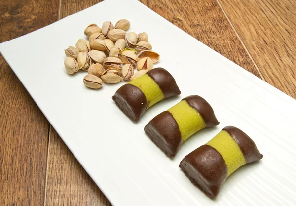 Pasticcini al cioccolato con pistacchio — Foto Stock
